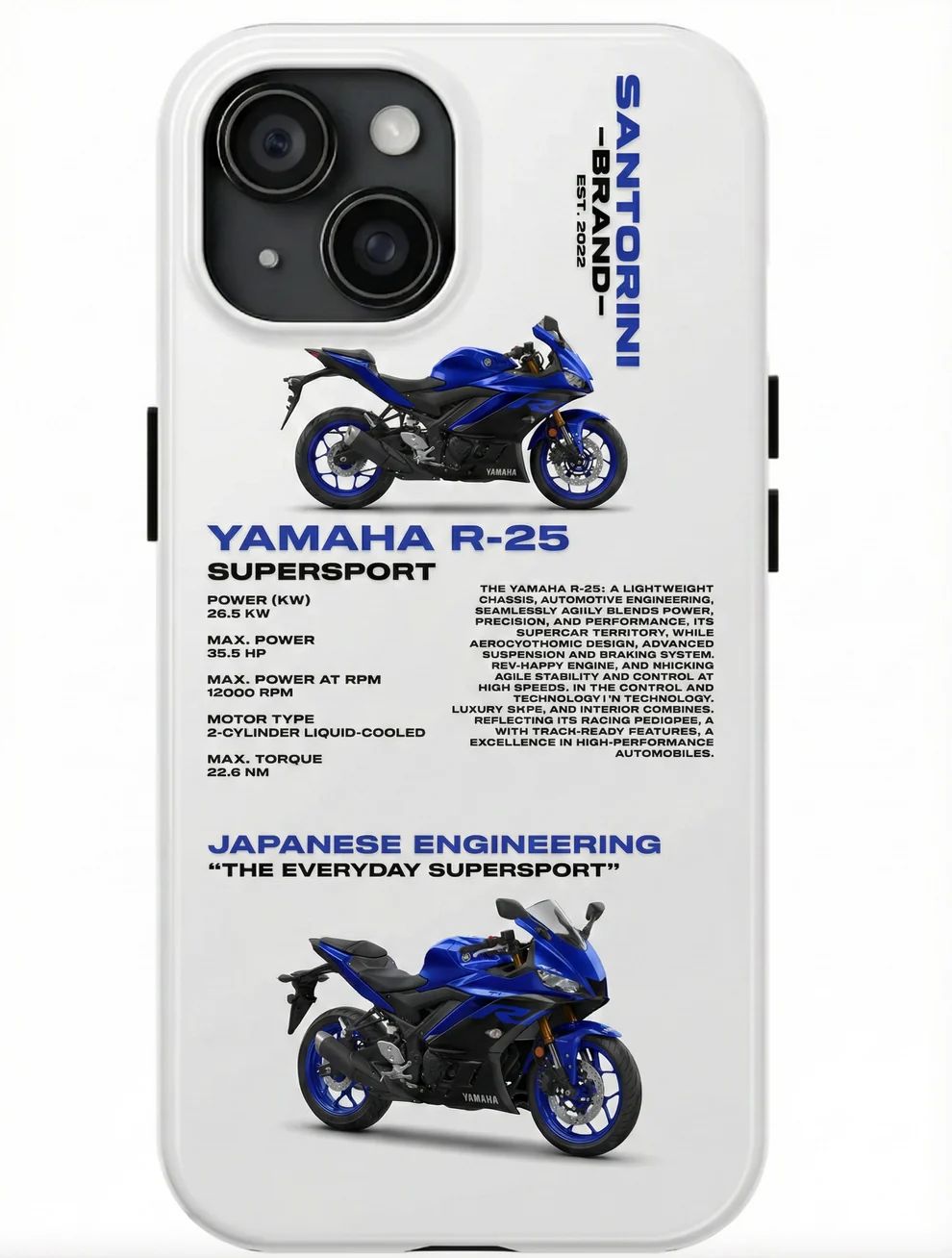 YAMAHA 'R25' BEYAZ KILIF