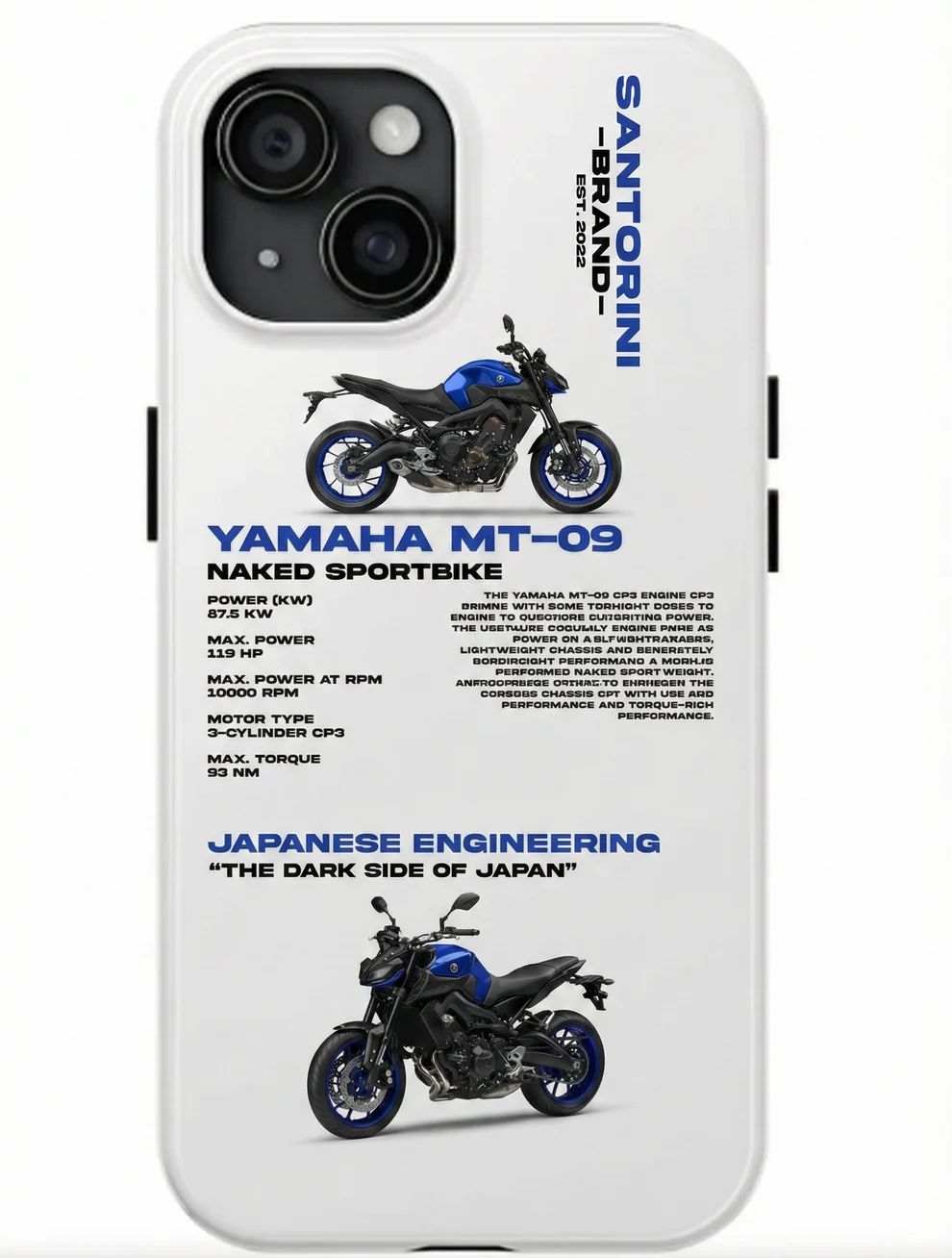 YAMAHA 'MT-09 ' BEYAZ KILIF