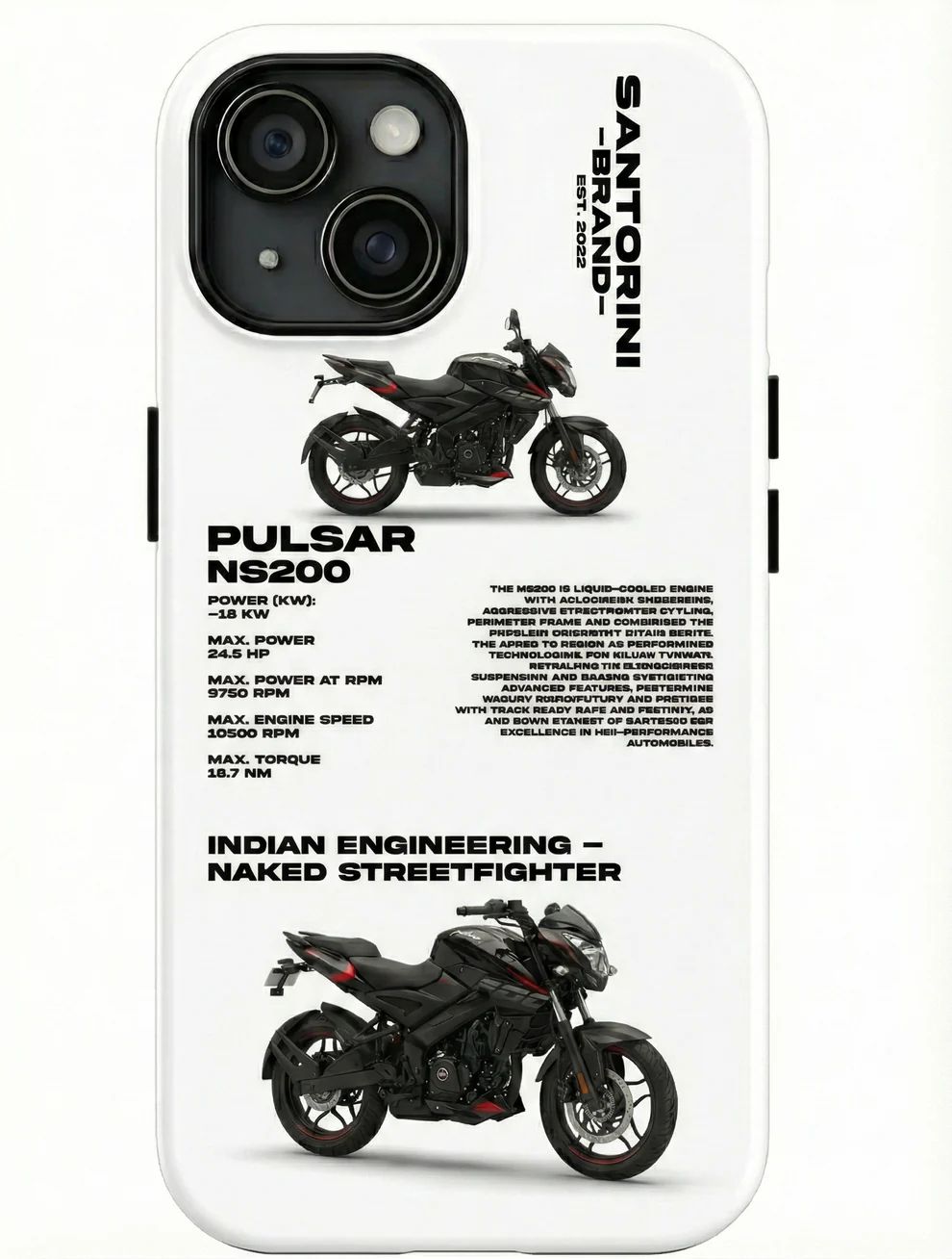 PULSAR 'NS-200' BEYAZ KILIF