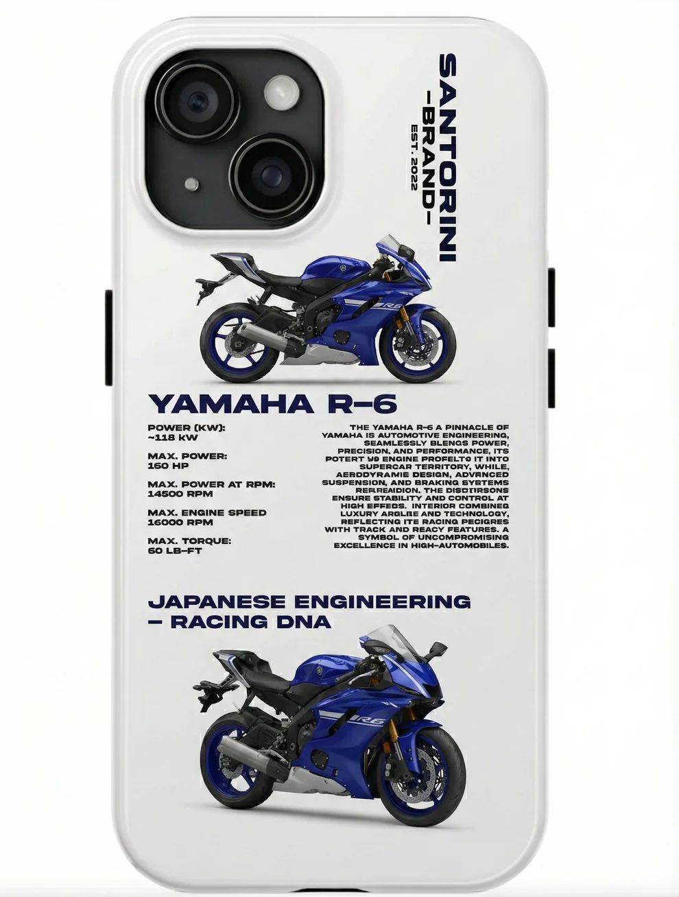 YAMAHA 'R6' BEYAZ KILIF