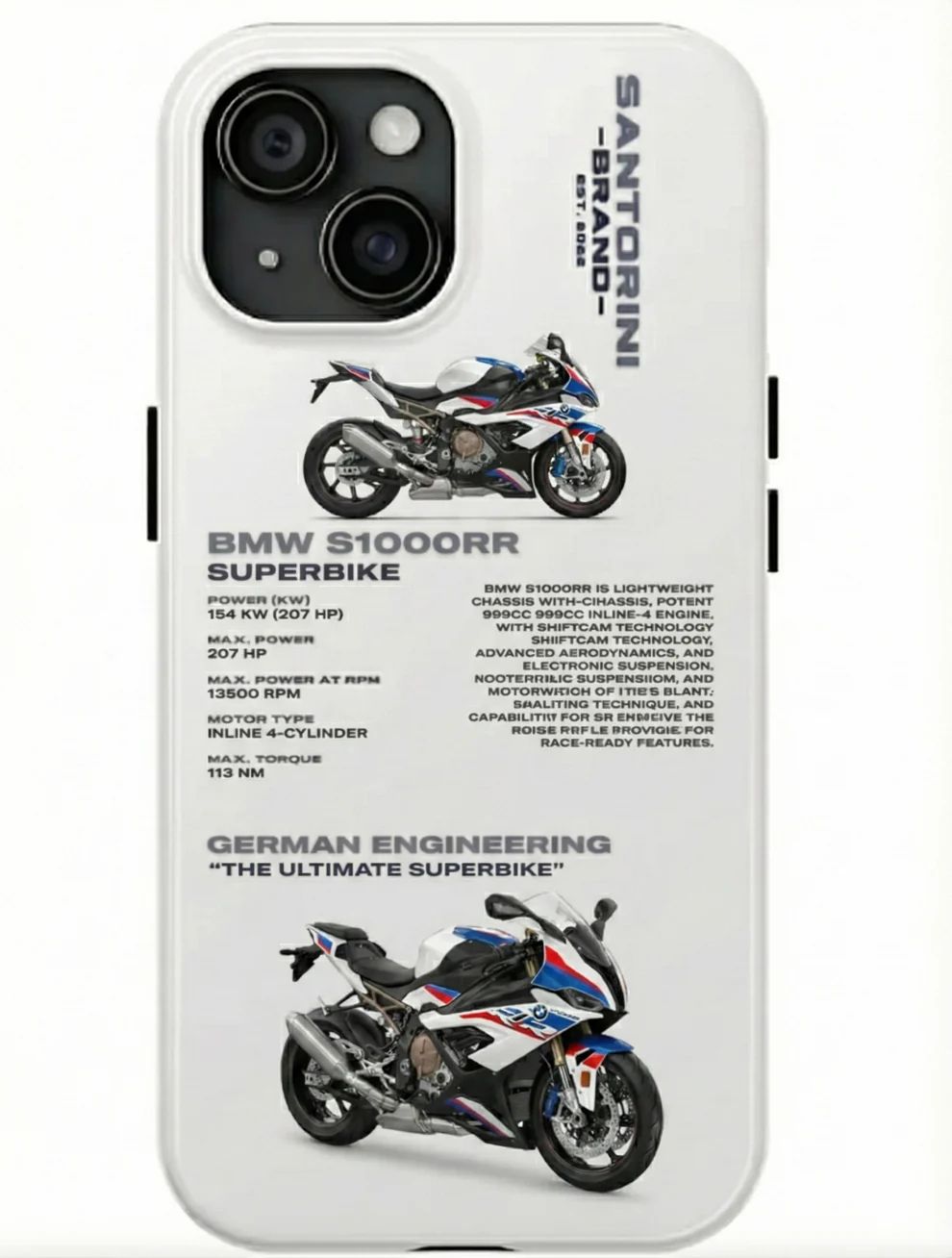 BMW 'S1000RR' BEYAZ KILIF