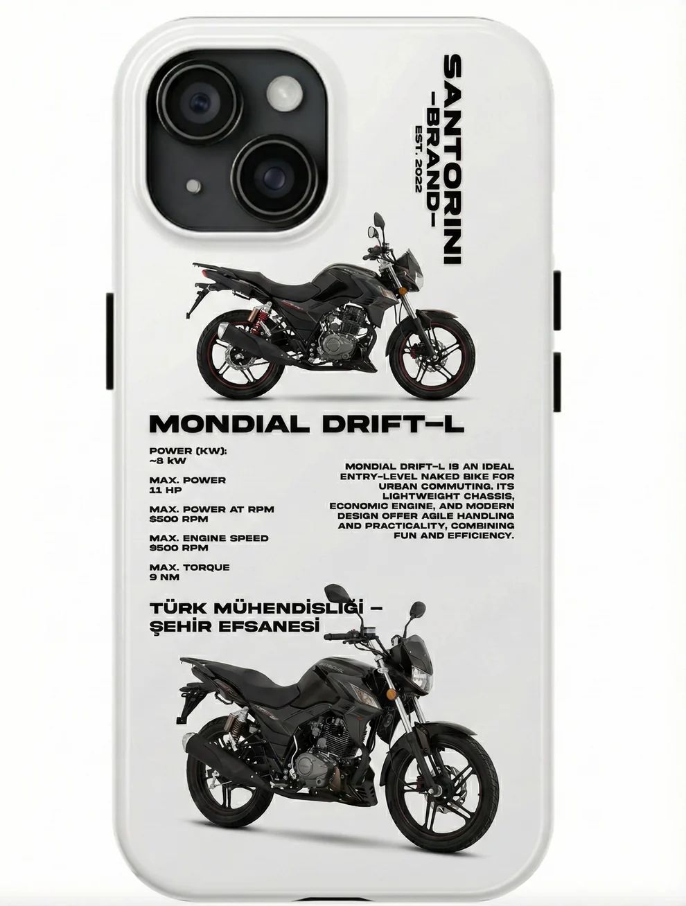 MONDIAL 'DRIFT-L' BEYAZ KILIF