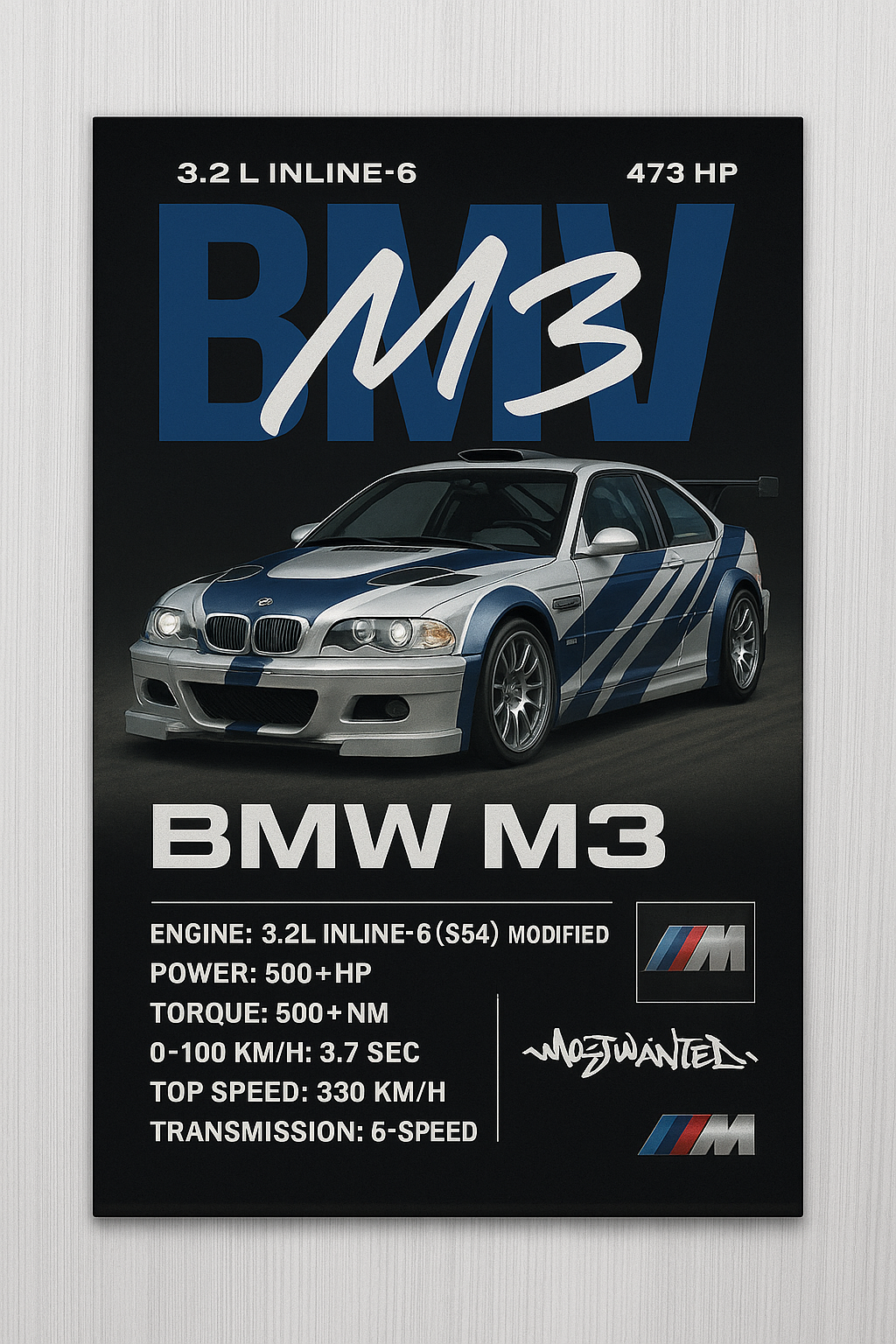 3D Baskı NFS M3 Gtr Halı